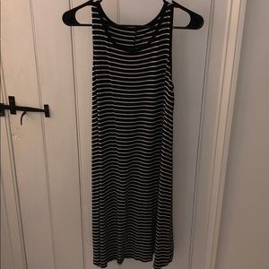 Black and white stripes women’s dress